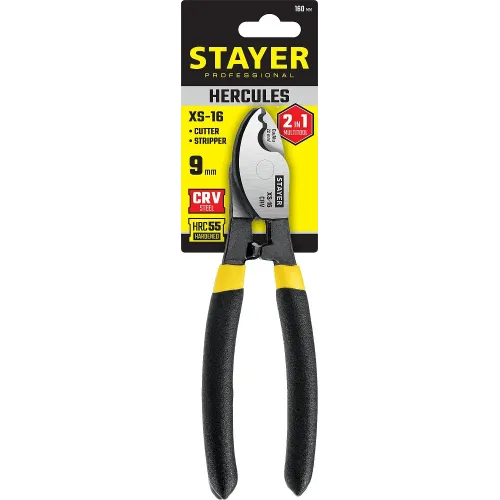 STAYER Hercules XS-16, 9мм, 160 мм, кабелерез, Professional (2332-16)