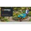 GRINDA GP-22, ударопрочный пластиковый кузов, 110 л, 220 кг, двухколесная, пневматические колеса, тачка садовая PROLine (422406)