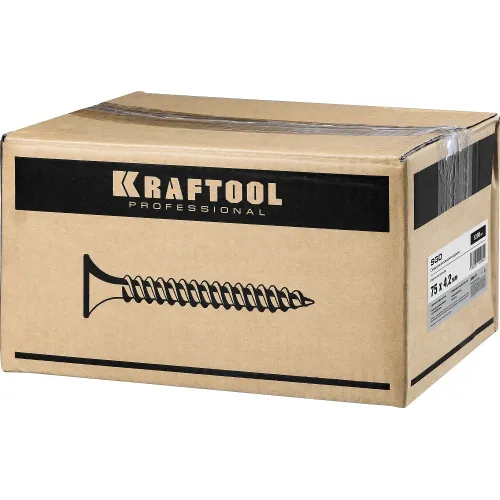 KRAFTOOL СГД, 75 х 4.2 мм, фосфатированное покрытие, 1200 шт (5,75 кг.), саморез гипсокартон-дерево (3005-75)