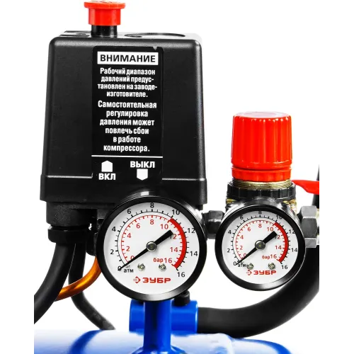 ЗУБР 440 л/мин, 100 л, 2200 Вт, ременной масляный компрессор, Профессионал (ЗКПМ-440-100-Р-2.2)
