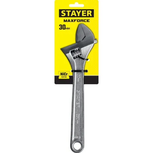 STAYER MAXFORCE, 250/30 мм, разводной ключ (2725-25)