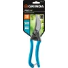 GRINDA P-10, 210 мм, цельнокованые лезвия, стальные рукоятки, покрытие ПВХ, плоскостной секатор, PROLine (423410)
