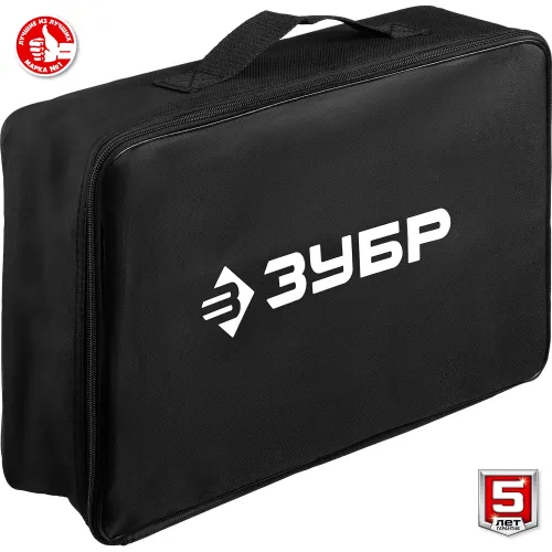 ЗУБР Т7, 20 В, 125 мм, 2 АКБ (4 А·ч), бесщеточная УШМ, сумка, Профессионал (AB-125-42)
