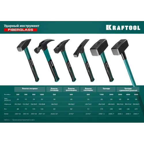 KRAFTOOL Fiberglass, 300 г, слесарный молоток (2007-03)
