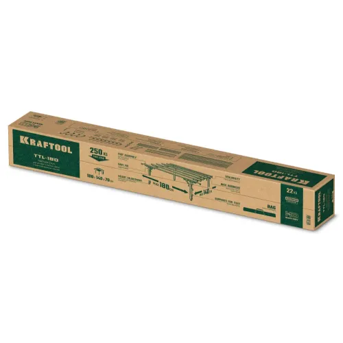 KRAFTOOL TTL-180 180х140х70 см, макс 250 кг, стол для работ с крупноформатными листовыми материалами (33253-180)