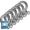 ЗУБР 1/2″ (12.7 мм), 6 шт, палец 16 мм, г/п 2 тн, цинк, омегообразная скоба, Профессионал (304525-13)