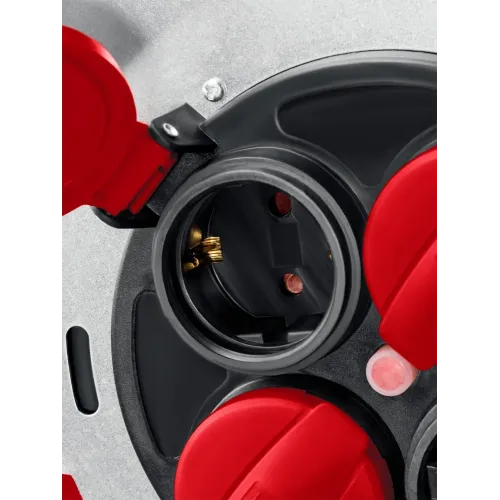 KRAFTOOL HEAVY DUTY 4.0, КГ 3х2.5 50м 4000Вт IP44, силовой удлинитель на стальной катушке (55086-50)