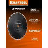 KRAFTOOL ASPHALT 500 мм (25.4/20 мм, 12х4.0 мм), алмазный диск (36687-500)