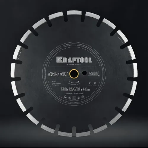 KRAFTOOL ASPHALT 500 мм (25.4/20 мм, 12х4.0 мм), алмазный диск (36687-500)