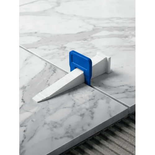 STAYER СВП TileFix, комплект: 1,0 мм, зажим + клин, 50 + 50 шт, система выравнивания плитки ″ворота″ (33841-H50)