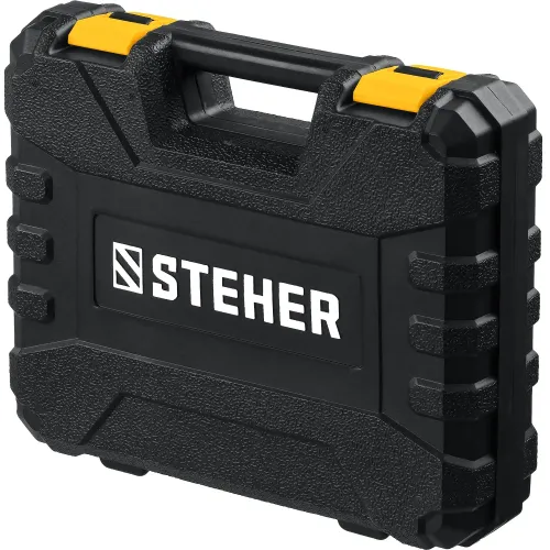 STEHER V1, 20 В, 45 Н·м, 1 АКБ (2 А·ч), бесщеточная дрель-шуруповерт, кейс (CDB-200-1)