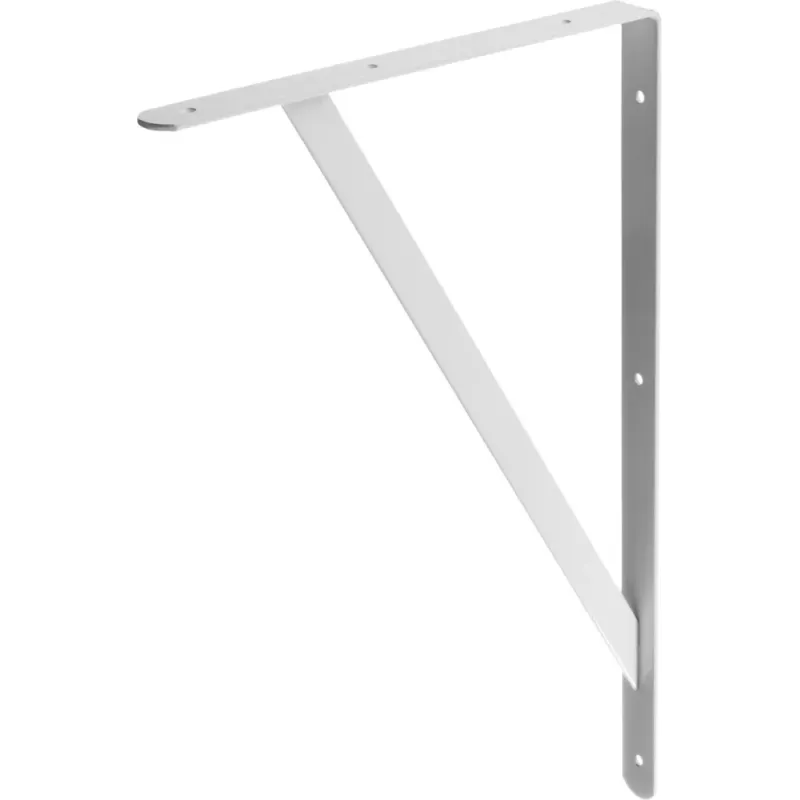 STAYER 500 х 330 х 30 х 4 мм, белый, усиленный уголок-кронштейн (37424-1)