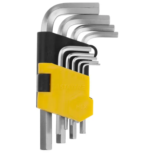 STAYER HERCULES HEX, 9 шт, набор коротких шестигранных ключей (2740-H9)