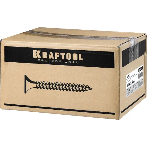 KRAFTOOL СГД, 55 х 3.5 мм, фосфатированное покрытие, 2700 шт (6,94 кг.), саморез гипсокартон-дерево (3005-55)