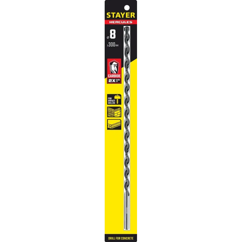 STAYER Hercules, 8 x 300 мм, cверло по бетону, Professional (2915-300-08)
