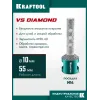 KRAFTOOL VS DIAMOND d 10 мм (М14, 50 мм), Вакуумная алмазная фреза пальчиковая с конусом (29811-10)