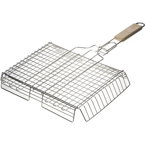 GRINDA Barbecue, 340 х 260 мм, нержавеющая сталь, объемная решетка-гриль (424732)