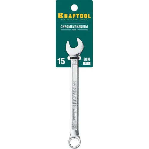 KRAFTOOL 15 мм, комбинированный гаечный ключ (27079-15)