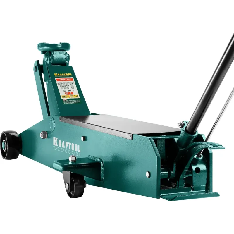 KRAFTOOL HIGH-LIFT, 10 т, 160 - 560 мм, для тяжелой техники, подкатной домкрат (43455-10)