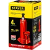 STAYER RED FORCE, 4 т, 195 - 380 мм, бутылочный гидравлический домкрат, Professional (43160-4)