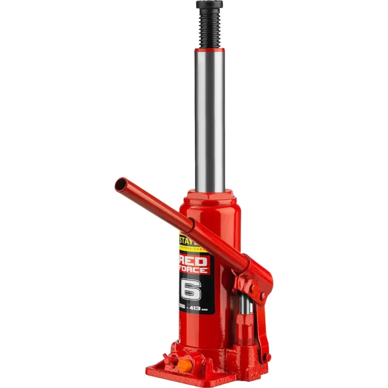 STAYER RED FORCE, 6 т, 216 - 413 мм, бутылочный гидравлический домкрат, Professional (43160-6)