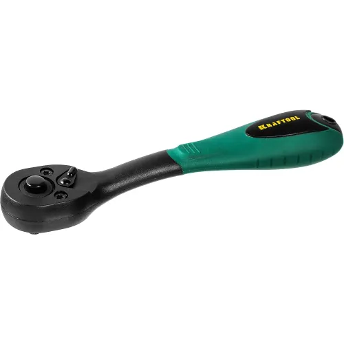 KRAFTOOL 1/4″, 72 зубца, пластиковое покрытие, трещотка для торцовых головок (27796-1/4)