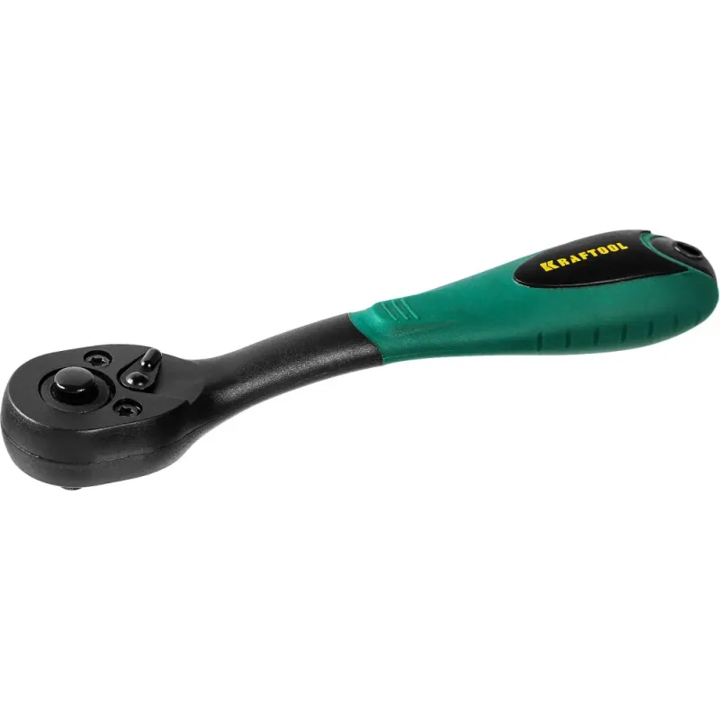 KRAFTOOL 1/4″, 72 зубца, пластиковое покрытие, трещотка для торцовых головок (27796-1/4)