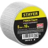 STAYER FIBER-Tape, 5 см х 10 м, 3 х 3 мм, самоклеящаяся серпянка, Professional (1246-05-10)