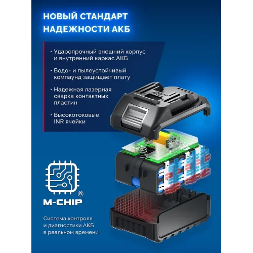 ЗУБР Power PRO, 20 В, 4.0 А·ч, аккумулятор LMS, ПРОФЕССИОНАЛ (BP-P-20-4)