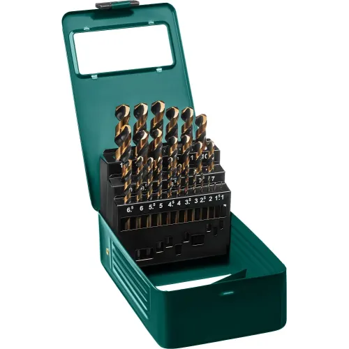 KRAFTOOL COBALT-8, 25 шт, (1-13 мм), сталь М42, HSS-Co(8%), набор сверл по металлу (29656-H25)