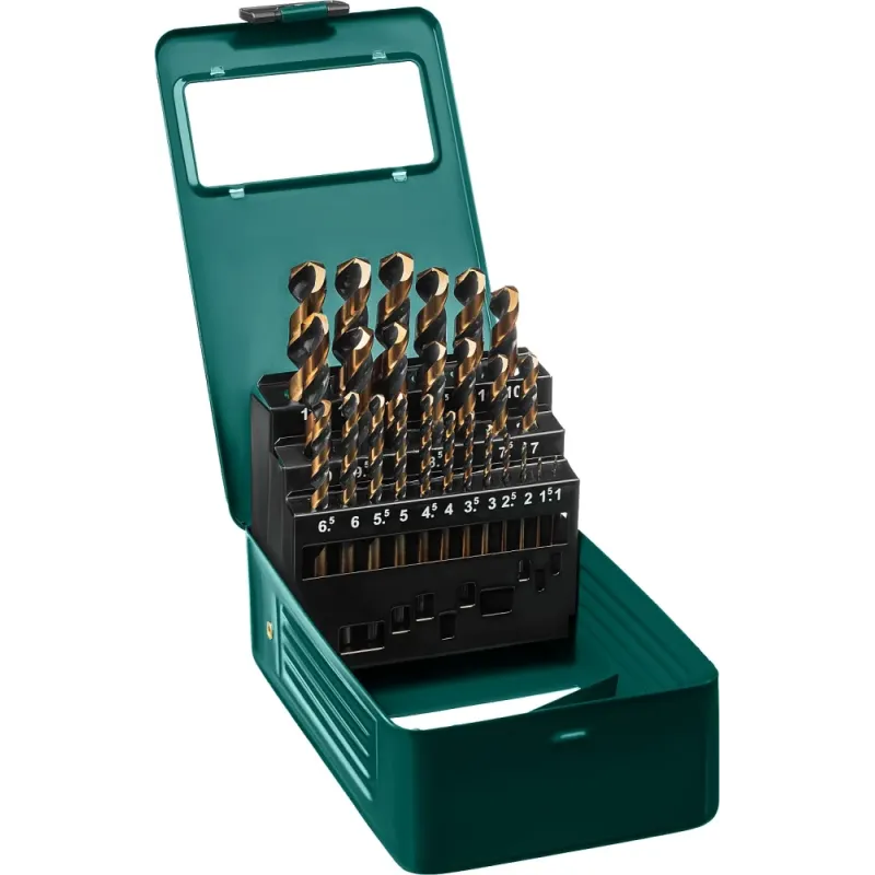 KRAFTOOL COBALT-8, 25 шт, (1-13 мм), сталь М42, HSS-Co(8%), набор сверл по металлу (29656-H25)
