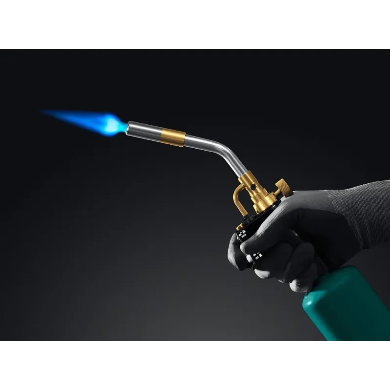 KRAFTOOL KF-9000, с пьезоподжигом на баллон турбо нагрев + 30% 2000°C, Газовая горелка Blue Fire (55510)