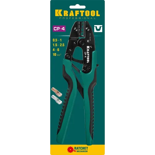 KRAFTOOL CP-4, 0.5 - 10 мм2, для медных наконечников и гильз, пресс-клещи (45461-4)