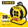 STAYER S-225, ПВС, 2 х 2.5 мм2, 30 м, 3750 Вт, силовой удлинитель на катушке (55070-30)