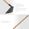 GRINDA GH-190 WOOD, 190 x 145 x 1300 мм, трапециевидный профиль, углеродистая сталь, антикор. покрытие, деревянный черенок, мотыга (39597)