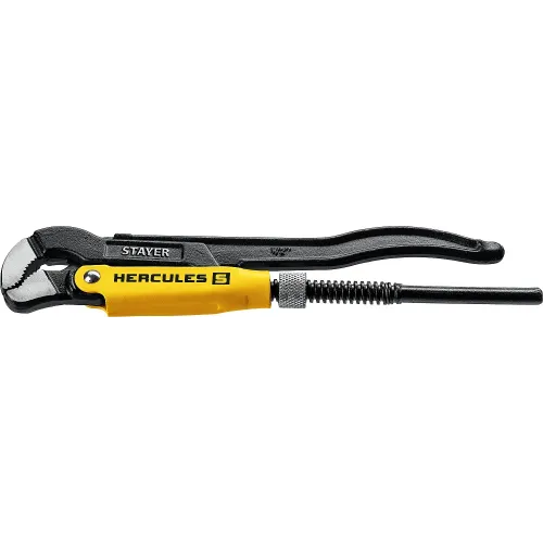 STAYER Hercules-S, №0, 1/2″, 240 мм, трубный ключ с изогнутыми губками, Professional (27311-0)
