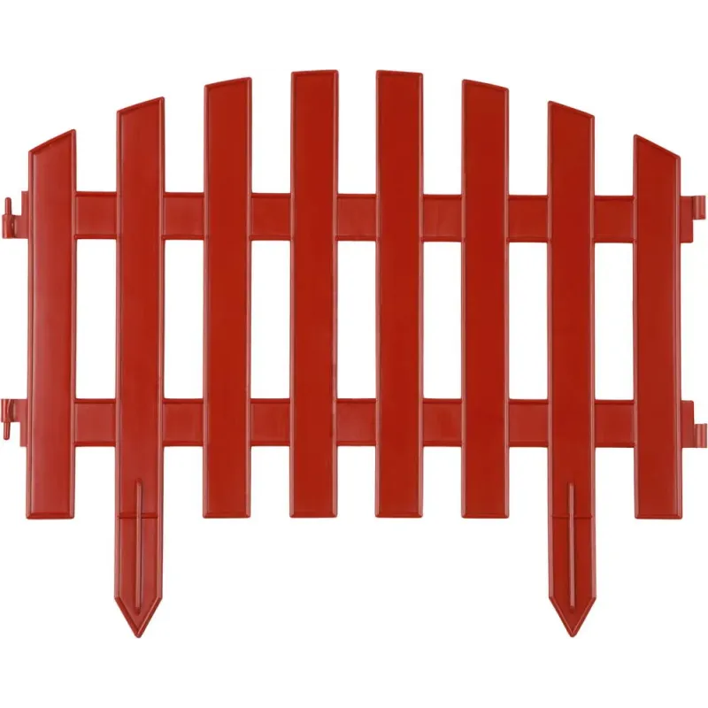 GRINDA Ар Деко, 28 х 300 см, терракот, 7 секций, декоративный забор (422203-T)
