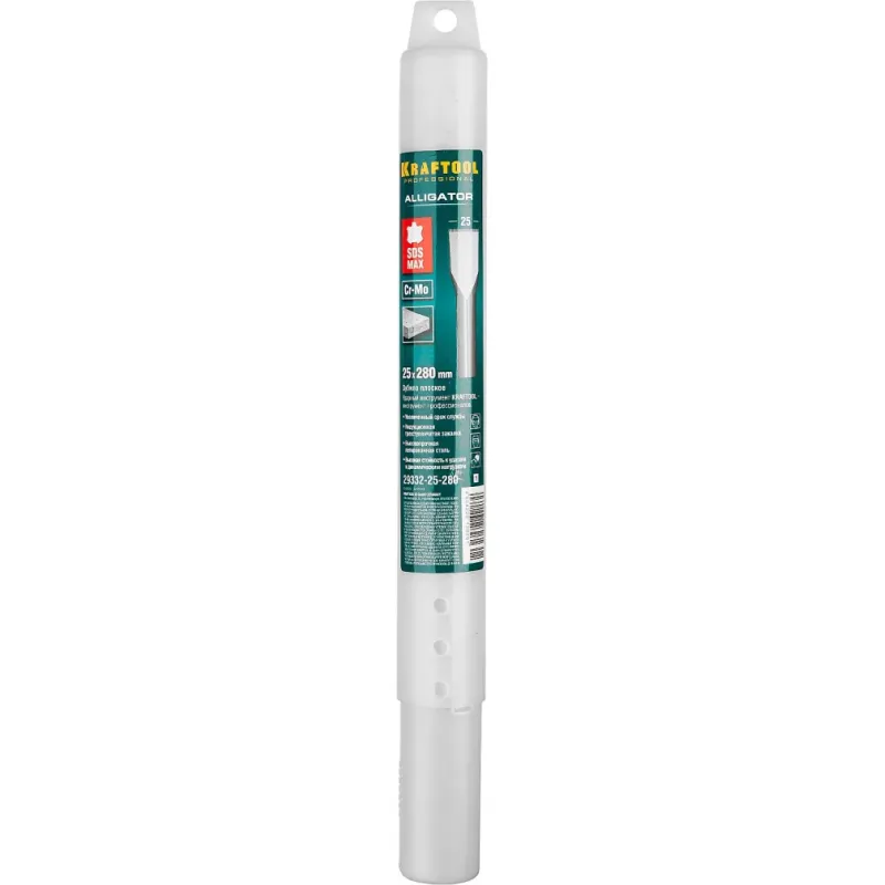 KRAFTOOL ALLIGATOR, 25 х 280 мм, SDS-max, плоское зубило (29332-25-280)