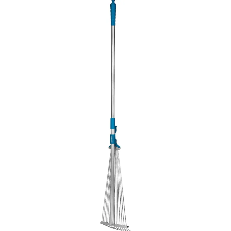 GRINDA PR-50, длина 800 - 1240 мм, ширина 170 - 450 мм, телескопический алюминиевый черенок, регулируемые веерные грабли, PROLine (421868)