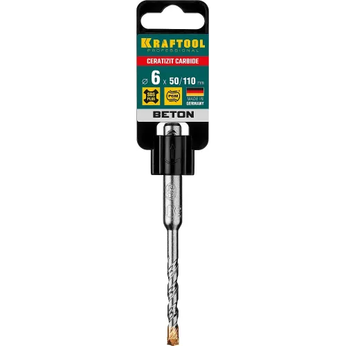 KRAFTOOL Ceratizit Carbide, 6 х 110 мм, SDS-plus бур (29320-110-06)