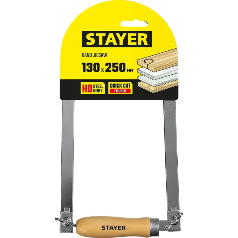 STAYER 130 х 250 мм, ручной лобзик (1530-25)