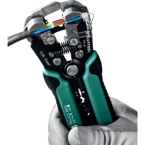 KRAFTOOL TK-8, 0.05 - 8 мм2, автоматический стриппер (22637)