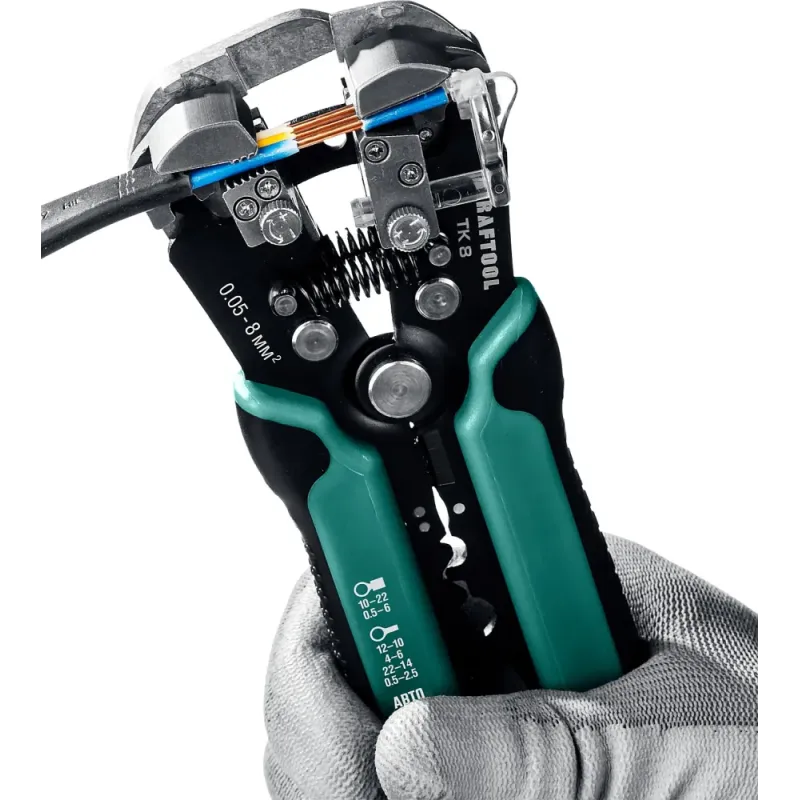 KRAFTOOL TK-8, 0.05 - 8 мм2, автоматический стриппер (22637)