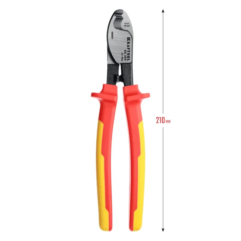 KRAFTOOL KS-20V, 1000 В, d 11мм, 200мм, диэлектрический кабелерез (23333-20V)