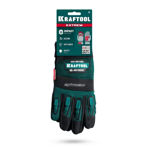KRAFTOOL Extrem, L (9), профессиональные комбинированные перчатки, антивибрационные, противоударные (11287-L)