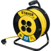 STAYER S-215, ПВС, 2 х 1.5 мм2, 30 м, 3500 Вт, силовой удлинитель на катушке (55072-30)