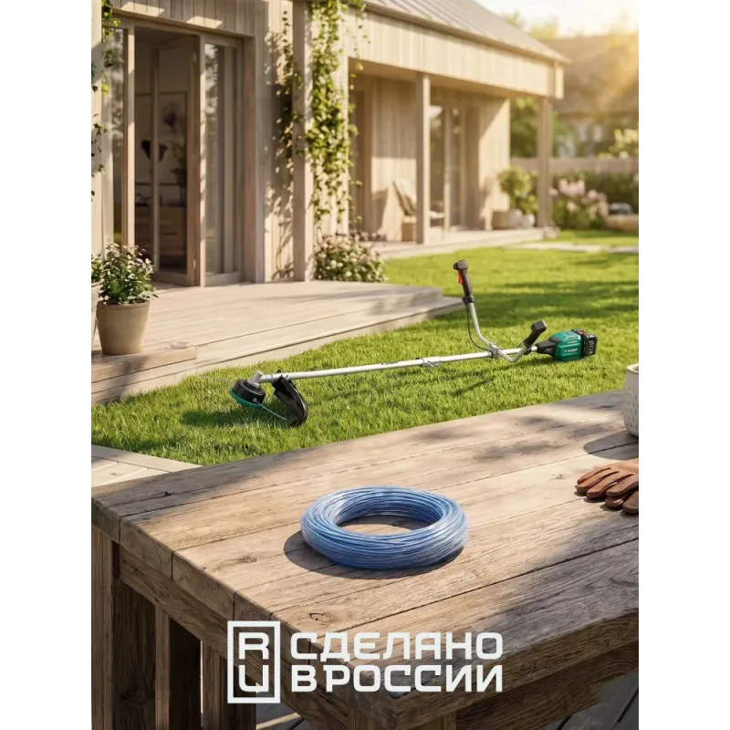ЗУБР ВИТОЙ КВАДРАТ с сердечником, 2.4 мм, 30 м, леска для триммера, Профессионал (71032-2.4)