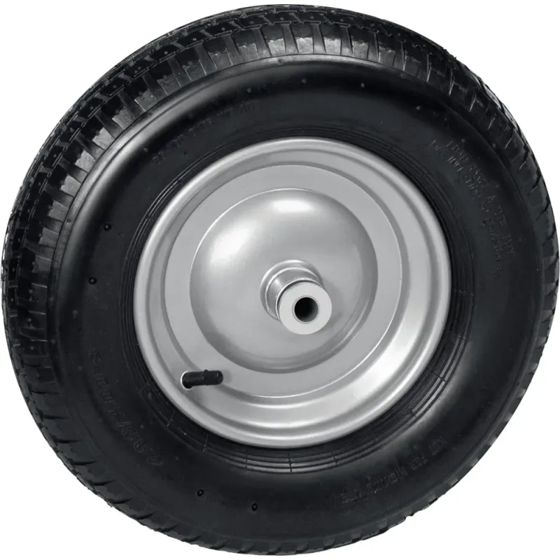 GRINDA WP-20, 4″х380мм, для тачек (арт. 422401, 422406, 422408), стальной диск, подшипник 20мм, пневматическое колесо для тачки, PROLine (422409)