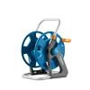 GRINDA HR-45, для шлангов 45м x 1/2″ и 20м х 3/4″, стальные опоры, пластиковый барабан, катушка для шлангов, ProLine (428450)