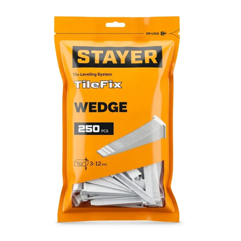STAYER СВП TileFix, клин 250 шт, система выравнивания плитки ″ворота″ (33849-250)